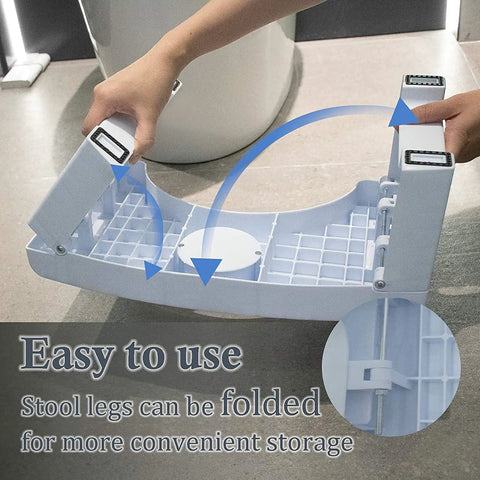 Person folding Toilet Stool For Adults And Toddlers, Foldable Footstool For Healthier Pooping, Ergonomic 35 Degree Squat Design