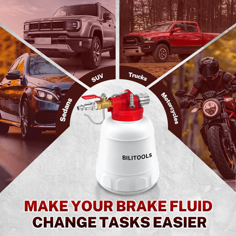 One Person Brake Bleeder Vacuum Pump Kit For Cars And Trucks With Adapters Air Compressor Powered Brake Fluid Bleeder System