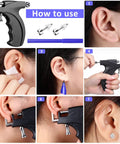 All In One Ear Piercing Kit With Gun Stainless Steel 36 Pairs Studs 98 Earrings 22 Nose Studs for Ear Nose Navel Piercing Pro