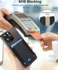 MagSafe Wallet For iPhone 17 Through 12 Series With 7 Card Slots RFID Blocking Vegan Leather Minimalist Slim Design 4200g Magnetic Hold Case Friendly 1 Slot Black