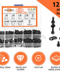 Must Have 830 Piece M2 Screw Kit With 4 6 8 10 12 16 20mm Machine Screws 12.9 Alloy Steel Black Zinc Plated Hex Socket Head