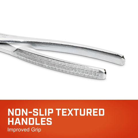 Curved Jaw Slip Joint Pliers With Built In Wire Cutter For Home Repair And Electrician Tasks 8 Inch grip detail