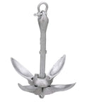 Grapnel Folding Anchor With Four Galvanized Flukes For Small Vessels And Personal Watercraft 5 Pound Malleable Iron Folds For Easy Storage And Locks Open Or Closed Silver Finish Built Tough.