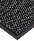 Close-up of Carpeted Indoor Entrance Mat 3 Ft By 4 Ft Charcoal For Home Or Biz Durable Floor Protector, showing texture and edges.