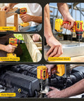 Cordless Brushless Drill And Impact Driver Combo Kit For 20V Battery Tool Only used in home DIY, outdoor, construction, auto repair
