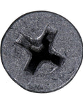 Heavy Duty TwinFast Wood Screws Phillips Flat Head 8 X 1/2 Inch Black Phosphate Finish head view showing deep countour and thread design.
