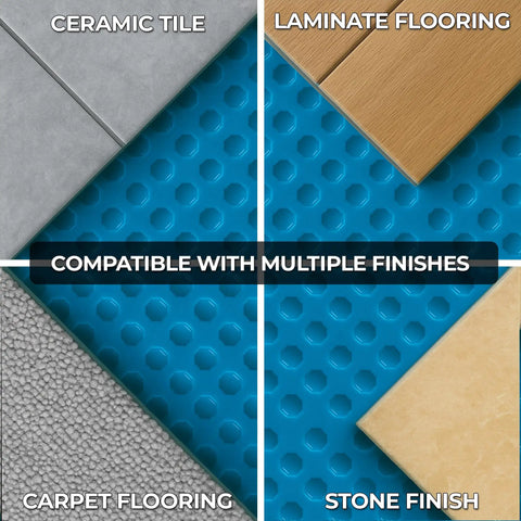 Heavy Duty Waterproof Uncoupling Membrane Roll Built Different For Tile Floors With One Eighth Inch Anti Fracture Guard and compatible finishes.