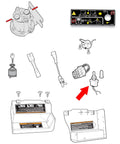 Diagram of Run Tow Switch Kit for EZGO RXV Electric Golf Carts 2008 Up Replacement 608900 with components and installation instructions