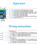 Wiring diagram and input ports for Beefy Dual H Bridge DC Motor Driver Module For Arduino with BTS7960 Chip 43A