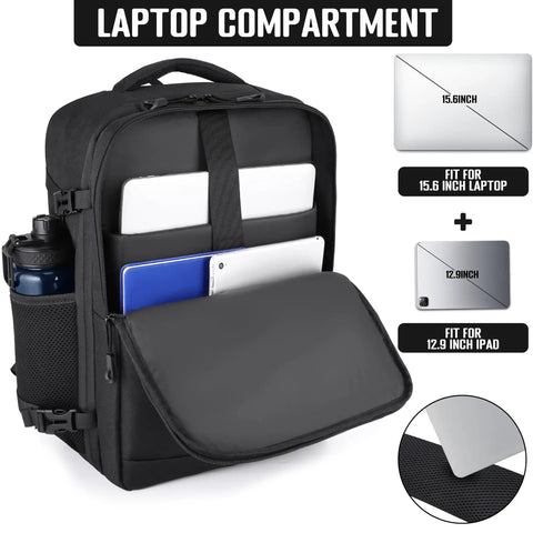 Under Seat Travel Backpack For Men And Women Airline Approved Personal Item Fits 15.6 Inch Laptop 30L Carry On Bag TSA Friendly