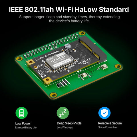 Badass Long Range Wifi Halow Module V2 with IEEE 802.11ah and compact Mini PCIe design for IoT applications.