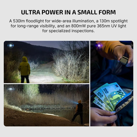 Slick Rechargeable Edc Flashlight Featuring Massive Flood Beam And Killer Uv Blacklight With Dope Olive Green Aluminum Clip On Torch For Serious Night Hiking And Utility Jobs