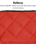 Super Soft Patient Lift Sling For Shower And Bathroom Use Includes Medical Transfer Toileting Support With Divided U Design close-up of soft red padded material.