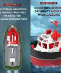 Dope Turbocharged RC Boat 1:72 Scale Electric Racing Model with realistic hull and lighting on dynamic water view