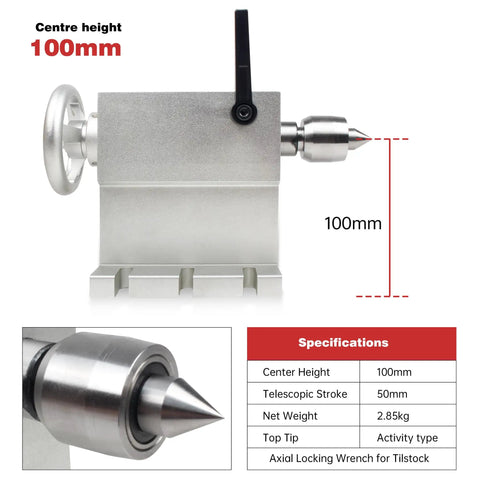 Killer Performance Cnc Rotary Fourth Axis K12 130Mm 4 Jaw Chuck Dividing Head Closed Loop Servo Motor 4 5Nm Torque 100Mm Tailstock with 100mm Height