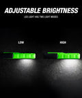 Workhorse 7 Inch Dual Mode LED Work Light With Magnetic Base And 360 Degree Hook Hands Free Underhood Beam For Mechanics Rechargeable USB Adjustable Brightness 600 Lumens Beast Gift For Men And DIYers showing low and high brightness modes