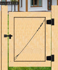 Sturdy Six Inch Farm Flip Fence Gate Latch And Barn Door Lock Flip Latch Hardware in Matte Black on wooden gate