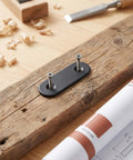 30 Pcs Black Stainless Steel Straight Flat Brackets Mending Plates 2.36 By 0.63 Inches With Screws for wood repair
