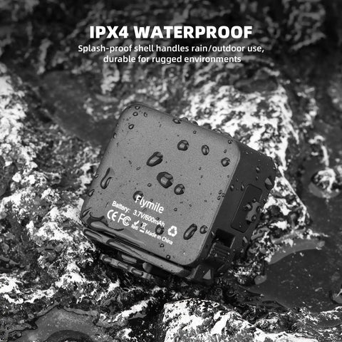 Lil Portable Mini LED Video Light For Action Cameras With Cold Shoe And Quick Release Mounts in rugged wet environment