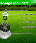 Image of Starter Drive Kit With 16 Teeth Drive Gear That Fits Briggs And Stratton Stens Rotary Engines And Lawn Tractors replacement part numbers 497606 696541 435 859 9854, showing packaging components labeled against a grass background.