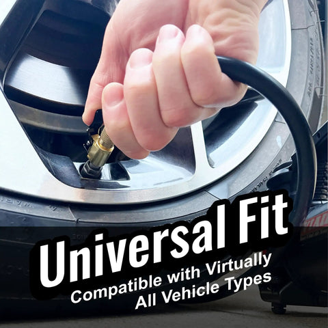 Using Pro Grade Quick Connect Tire Inflator Chuck Accessory Open Type Universal Valve Fit for Fast No Fuss Attachment