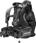 Travel Ready Lightweight Back Inflation Scuba BCD Patrol For Divers, Dorsal Volume BCD With Unisex Harness in black