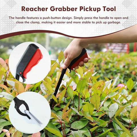 11 Inch Grabber Reacher Tool With Easy To Press Anti Slip 360 Degree Rotating Jaw Lightweight Reaching Grabber For Grabbing And Picking Up Trash Recycling And Small Objects From Floors Or Tight Spaces