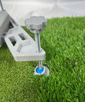 Close-up of a screw adjustment knob on the Leveling And Alignment Stand With Integrated Green Alignment Line And Rechargeable Battery.