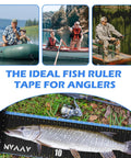 53 Inch Waterproof Fish Ruler Tape With Bump Board Portable Fishing Measurement Tool for Boat Kayak Yacht Coolers Workbench