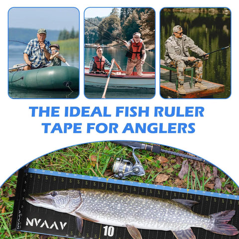 53 Inch Waterproof Fish Ruler Tape With Bump Board Portable Fishing Measurement Tool for Boat Kayak Yacht Coolers Workbench