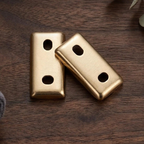 Towel Rack Mounting Hardware Kit For Stainless Steel Bracket Replacement Parts with gold finish on wooden surface