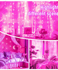 Untangled Curtain Lights 300LED USB Fairy String Lights With Remote 9.8 By 9.8 Feet DIY Timer 8 Modes Cozy Vibe Wall Decor in Bedroom