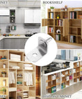 No Sweat 100 Pack Cabinet Shelf Pins With Cushioned Sleeves And Adjustable L Shaped Pegs For Kitchen Bookcase Furniture Fixes And Quick Room Organization Hacks In Silver displayed in various storage units.