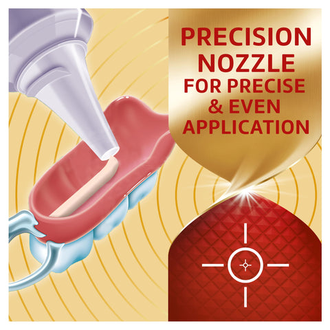Power Max Hold Denture Adhesive Cream for Super Strong Hold with precision nozzle and even application on dentures illustration