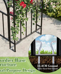 Heavy Duty 7Ft Garden Arch Arbor Made From Thick Steel For Climbing Plants Outdoor Trellis with sturdier base design.