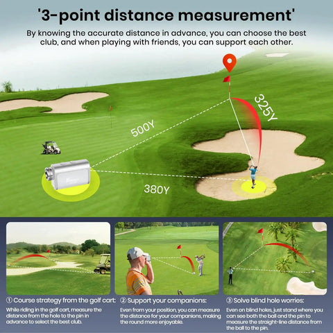 Heavy Hitter Laser Rangefinder With Slope Feature And Flag Lock Mode Dishing Out Sick Precision Up To 1100 Yards For Golf And Hunting Stints Featuring 6x Sharp Optics Vibration Buzz And Rechargeable Battery Life