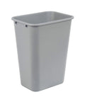 Lightweight Rectangular Office Trash Bin 10 Gallon Wastebasket Grey No Fuss Cleanup Durable Garbage Can for Busy Workspaces