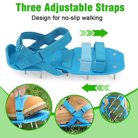 Lawn Aerator Shoes For Grass And Yard Care, Preassembled And Ready To Rock, Adjustable Hook And Loop Straps for Men and Women