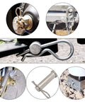 Beefed Up Heavy Duty Steel Double Coil R Clip Hair Pins Set for Trailers Trucks Boats Strollers and Cargo Gear Retaining Cotter Pins
