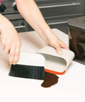 Compact Dustpan And Brush Set With Snap In Design And Bristle Cover, Soft Rubber Lip For Seamless Cleaning On Any Surface