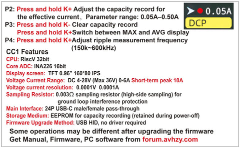 Features and specifications of USB Type C Power Meter And USB Multimeter For Real Time Voltage And Current Readouts