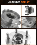 Two-Piece Front Wheel Hub Assembly Set 513265 For Toyota Prius 2004-2009 5-Lug Direct-Fit Bearing Replacement Multi-Sided View