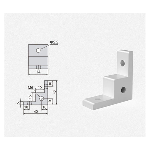 Set Of 4 Aluminum Profile Fasteners For 20 Series T Slot Extrusions, Right Angle Corner Connectors With Anchor Wheel End Panels