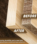Before and after of Birch Edge Banding Roll 2 Inch By 250 Feet Pre Glued Real Wood Veneer Tape on edge of wooden surface