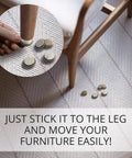 Applying Chair Sliders 40 Pack 1 Inch Furniture Sliders For Carpet Floors Premium Floor Protectors And Moving Pads