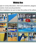 Application of Heavy Duty Self Adhesive Wall Protectors Black Foam Bumper Strips for gym and playground protection.