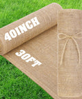 40 Inch By 30 Feet Garden Burlap Roll For Landscaping Outdoor Planting Mulch Weed Barrier Erosion Control Natural Jute Fabric