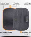 Standing Desk Mat With Anti Fatigue Bar And Wooden Wobble Balance Board for ergonomic comfort in obsidian black.
