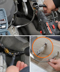 Flexible Drill Bit Extension Kit With 105 Degree Right Angle Adapter Magnetic Bit Holders For Tight Spaces 39 Piece Set in use