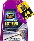 M43 Marine And RV Boat Wash PH Balanced For Fiberglass And Gel Coat Protection Delivers Slick Streak Free Shine While Preserving Wax Long Lasting Suds For Boats And Campers 64 Oz bottle with label